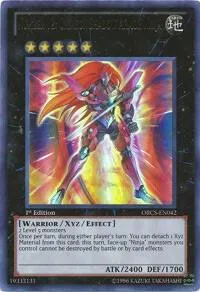Number 12: Crimson Shadow Armor Ninja ORCS-EN042 1st Edition Yu-Gi-Oh card from Order of Chaos