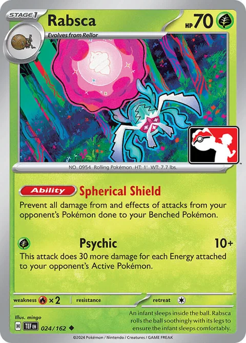Rabsca #024/162 Pokémon card from Prize Pack Series Cards