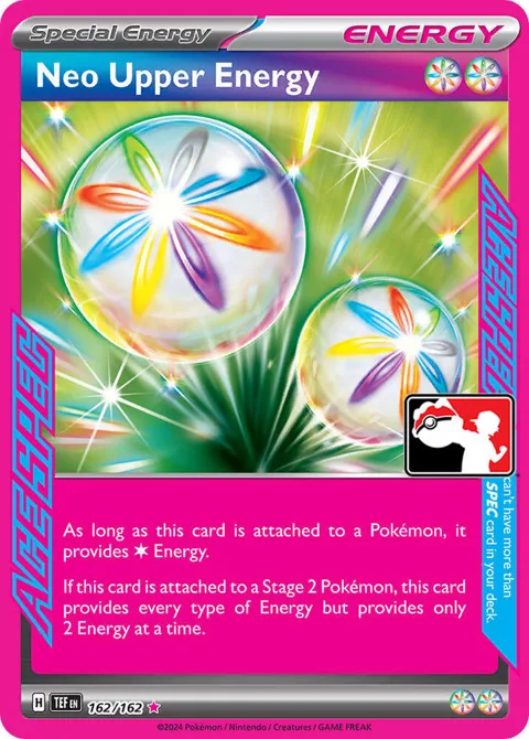 Neo Upper Energy #162/162 Holofoil Pokémon card from Prize Pack Series Cards