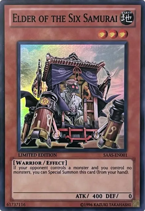 Elder of the Six Samurai SAAS-EN001 Yu-Gi-Oh card from Samurai Assault