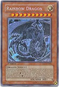 Rainbow Dragon Ghost Rare TAEV-EN006 Unlimited Yu-Gi-Oh card from Tactical Evolution