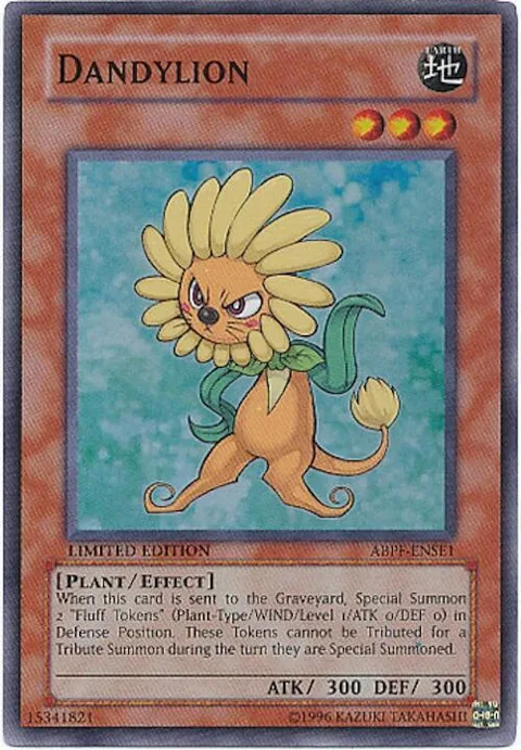 Dandylion ABPF-ENSE1 Yu-Gi-Oh card from Absolute Powerforce