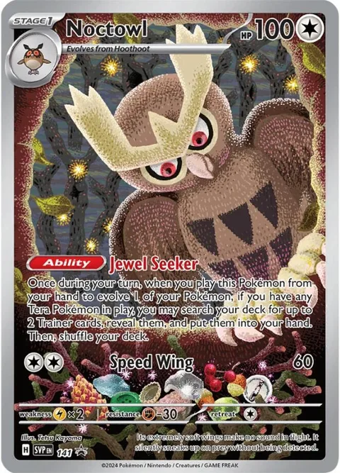 Noctowl #141 Holofoil Pokémon card from Scarlet & Violet Promo Cards