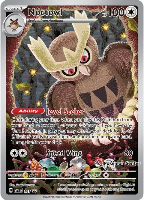 Noctowl - 141 Pokemon Center Exclusive #141 Holofoil Pokémon card from Scarlet & Violet Promo Cards
