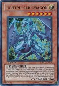 Lightpulsar Dragon SDDC-EN001 1st Edition Yu-Gi-Oh card from Structure Deck: Dragons Collide