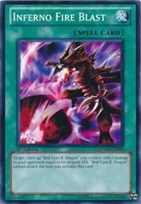Inferno Fire Blast SDDC-EN026 1st Edition Yu-Gi-Oh card from Structure Deck: Dragons Collide