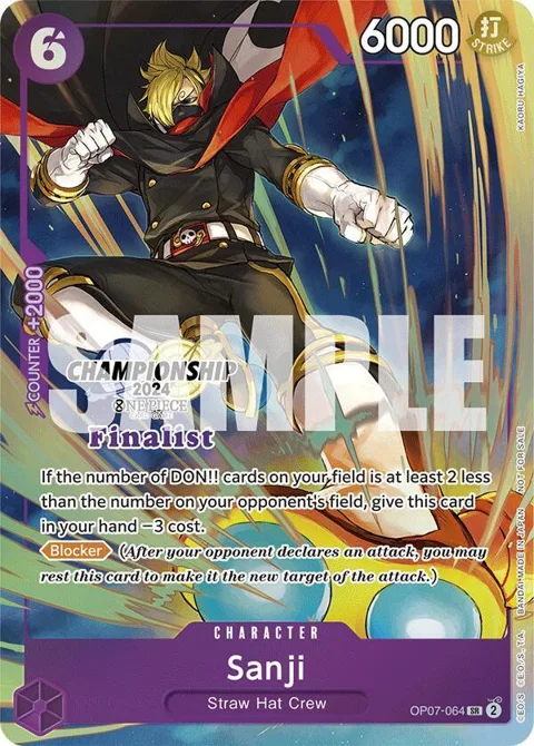 Sanji Championship 2024 Finalist Card Set OP07-064 One Piece card from One Piece Promotion Cards