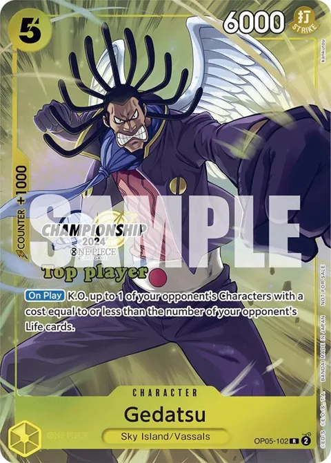 Gedatsu Championship 2024 Top Player Pack OP05-102 One Piece card from One Piece Promotion Cards