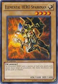 Elemental HERO Sparkman RYMP-EN003 Unlimited Yu-Gi-Oh card from Ra Yellow Mega Pack