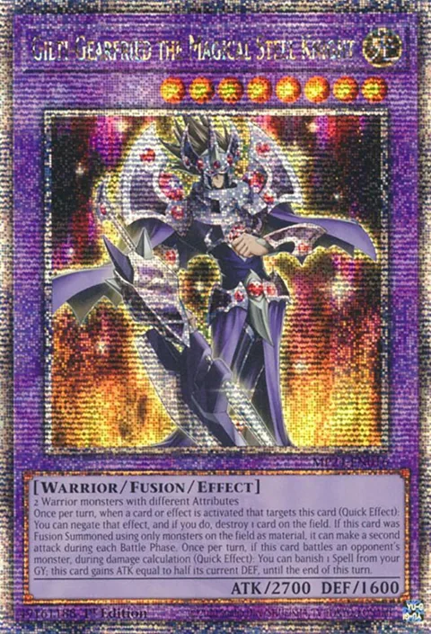 Gilti-Gearfried the Magical Steel Knight Quarter Century Secret Rare MP24-EN016 Yu-Gi-Oh card from 25th Anniversary Tin: Dueling Mirrors