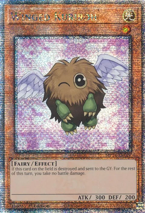 Winged Kuriboh Quarter Century Secret Rare MP24-EN017 Yu-Gi-Oh card from 25th Anniversary Tin: Dueling Mirrors