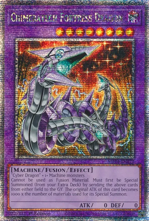 Chimeratech Fortress Dragon Quarter Century Secret Rare MP24-EN022 Yu-Gi-Oh card from 25th Anniversary Tin: Dueling Mirrors