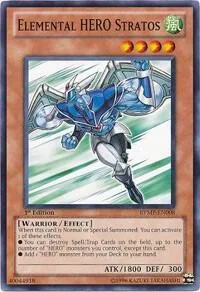 Elemental HERO Stratos RYMP-EN008 1st Edition Yu-Gi-Oh card from Ra Yellow Mega Pack
