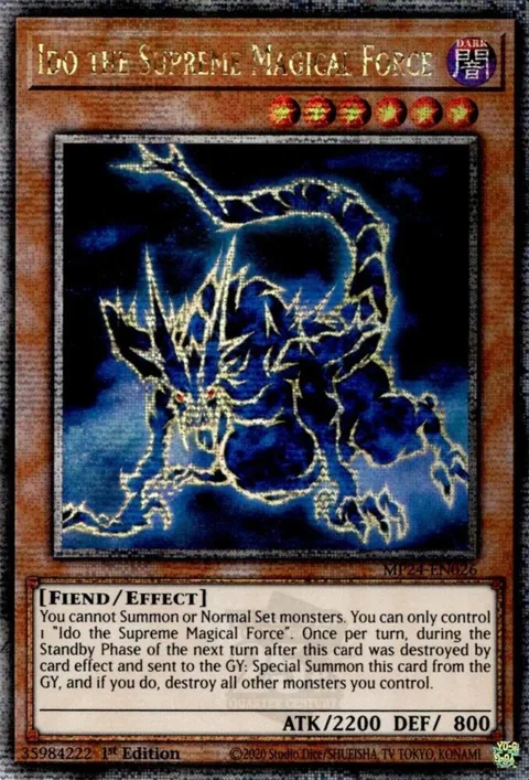 Ido the Supreme Magical Force Quarter Century Secret Rare MP24-EN026 Yu-Gi-Oh card from 25th Anniversary Tin: Dueling Mirrors