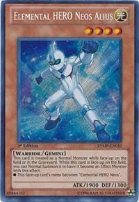 Elemental HERO Neos Alius RYMP-EN010 Unlimited Yu-Gi-Oh card from Ra Yellow Mega Pack