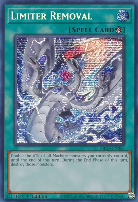 Limiter Removal Alt Art MP24-EN057 Yu-Gi-Oh card from 25th Anniversary Tin: Dueling Mirrors