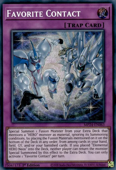 Favorite Contact MP24-EN063 Yu-Gi-Oh card from 25th Anniversary Tin: Dueling Mirrors