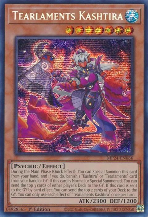 Tearlaments Kashtira MP24-EN066 Yu-Gi-Oh card from 25th Anniversary Tin: Dueling Mirrors