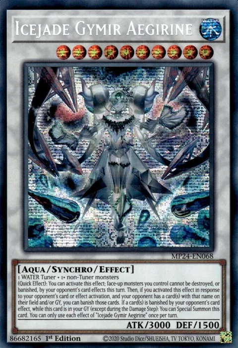 Icejade Gymir Aegirine MP24-EN068 Yu-Gi-Oh card from 25th Anniversary Tin: Dueling Mirrors