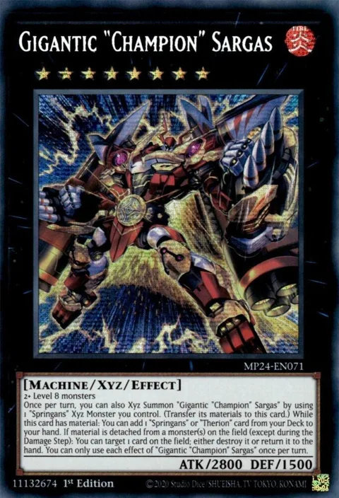 Gigantic "Champion" Sargas MP24-EN071 Yu-Gi-Oh card from 25th Anniversary Tin: Dueling Mirrors