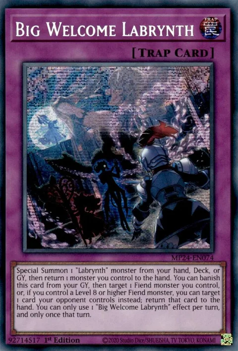 Big Welcome Labrynth MP24-EN074 Yu-Gi-Oh card from 25th Anniversary Tin: Dueling Mirrors