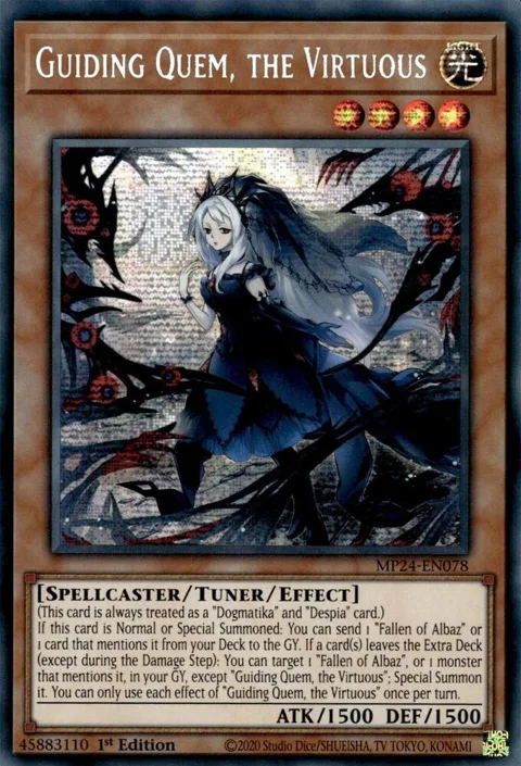 Guiding Quem, the Virtuous MP24-EN078 Yu-Gi-Oh card from 25th Anniversary Tin: Dueling Mirrors