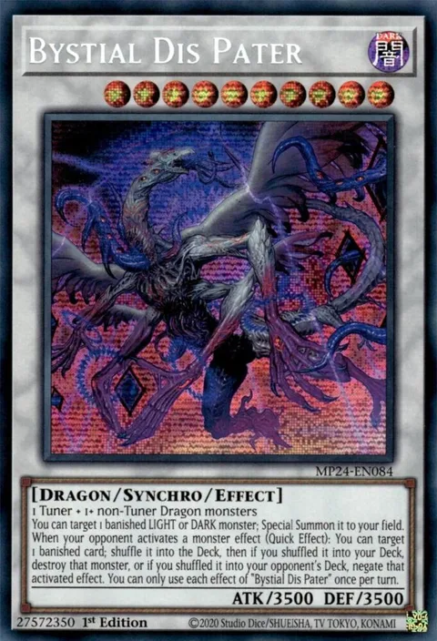 Bystial Dis Pater MP24-EN084 Yu-Gi-Oh card from 25th Anniversary Tin: Dueling Mirrors