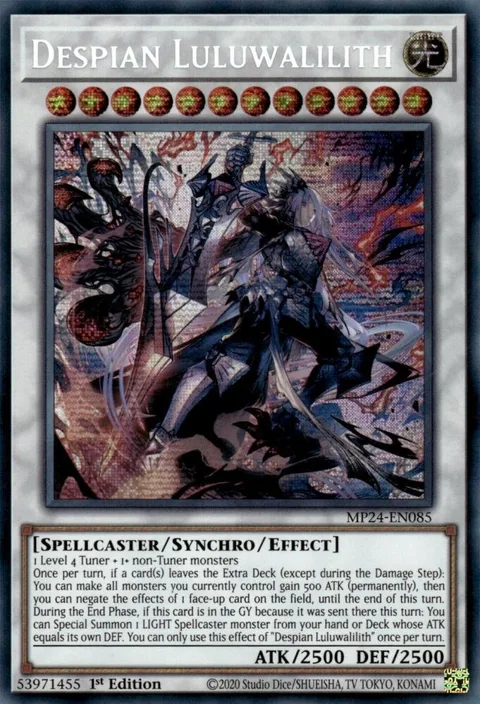 Despian Luluwalilith MP24-EN085 Yu-Gi-Oh card from 25th Anniversary Tin: Dueling Mirrors