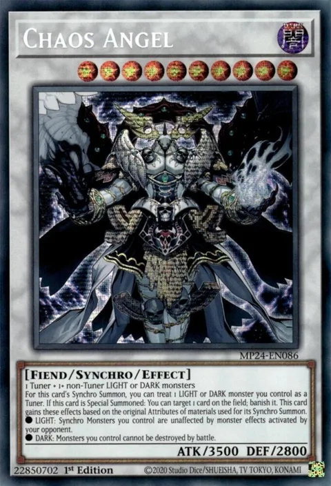 Chaos Angel MP24-EN086 Yu-Gi-Oh card from 25th Anniversary Tin: Dueling Mirrors