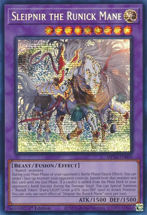 Sleipnir the Runick Mane MP24-EN096 Yu-Gi-Oh card from 25th Anniversary Tin: Dueling Mirrors
