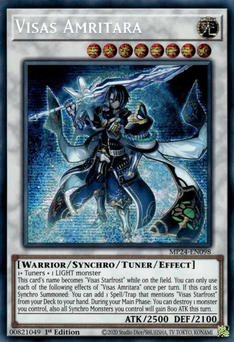 Visas Amritara MP24-EN098 Yu-Gi-Oh card from 25th Anniversary Tin: Dueling Mirrors