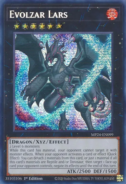 Evolzar Lars MP24-EN099 Yu-Gi-Oh card from 25th Anniversary Tin: Dueling Mirrors
