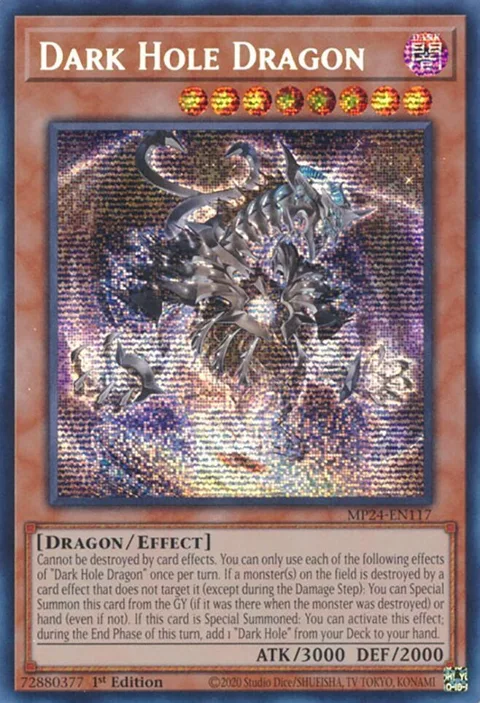 Dark Hole Dragon MP24-EN117 Yu-Gi-Oh card from 25th Anniversary Tin: Dueling Mirrors