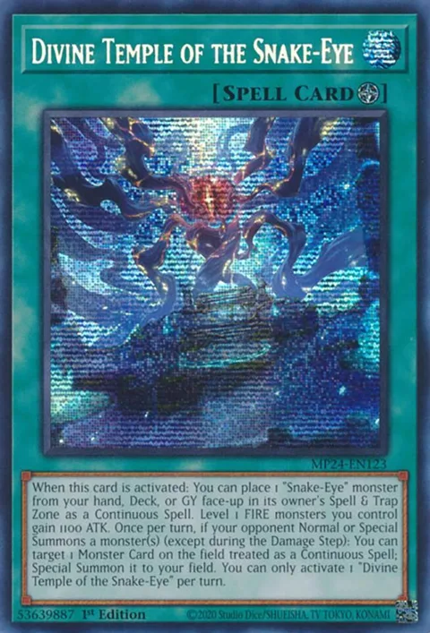 Divine Temple of the Snake-Eye MP24-EN123 Yu-Gi-Oh card from 25th Anniversary Tin: Dueling Mirrors