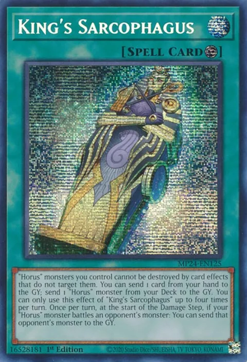 King's Sarcophagus MP24-EN125 Yu-Gi-Oh card from 25th Anniversary Tin: Dueling Mirrors