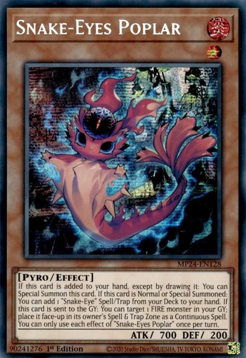 Snake-Eyes Poplar MP24-EN128 Yu-Gi-Oh card from 25th Anniversary Tin: Dueling Mirrors