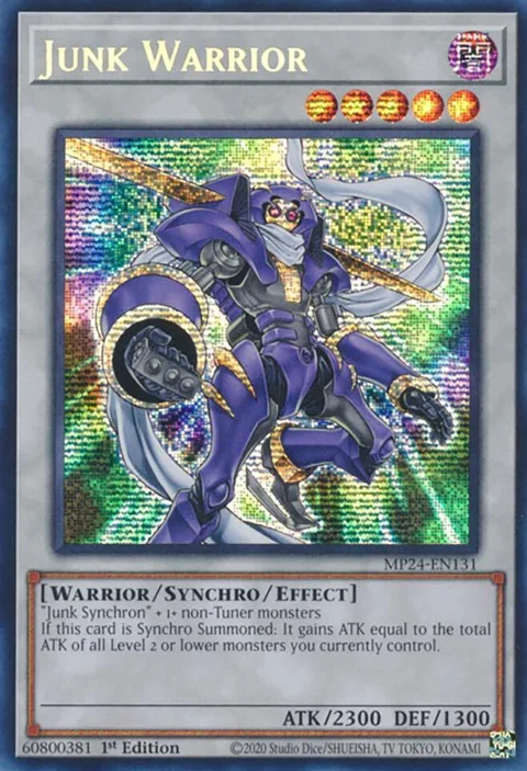 Junk Warrior MP24-EN131 Yu-Gi-Oh card from 25th Anniversary Tin: Dueling Mirrors