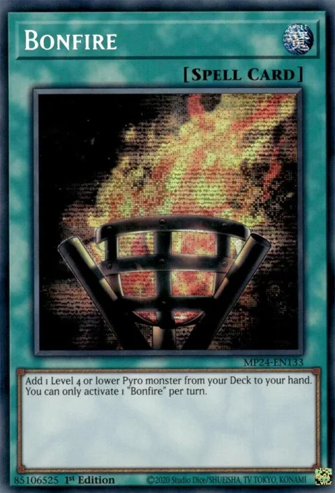 Bonfire MP24-EN133 Yu-Gi-Oh card from 25th Anniversary Tin: Dueling Mirrors