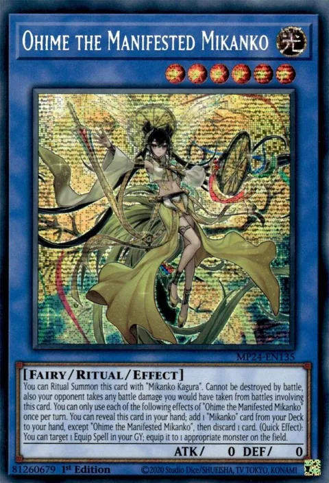 Ohime the Manifested Mikanko MP24-EN135 Yu-Gi-Oh card from 25th Anniversary Tin: Dueling Mirrors