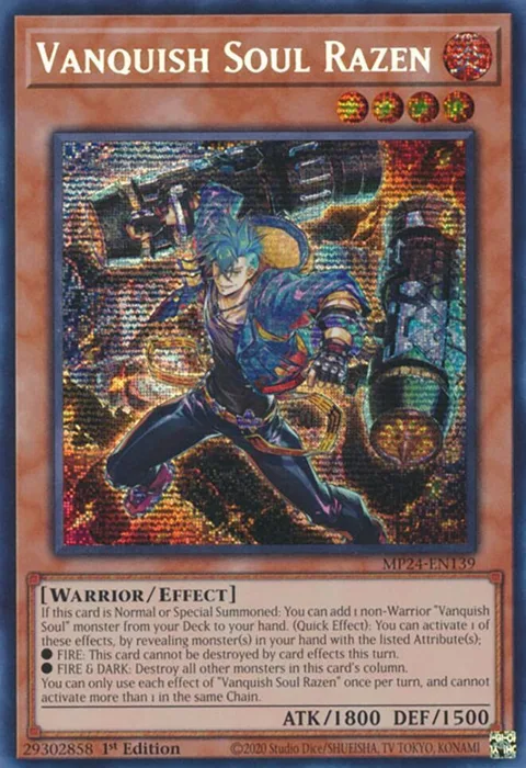 Vanquish Soul Razen MP24-EN139 Yu-Gi-Oh card from 25th Anniversary Tin: Dueling Mirrors