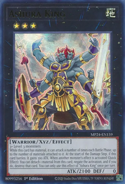 Ashura King MP24-EN159 Yu-Gi-Oh card from 25th Anniversary Tin: Dueling Mirrors