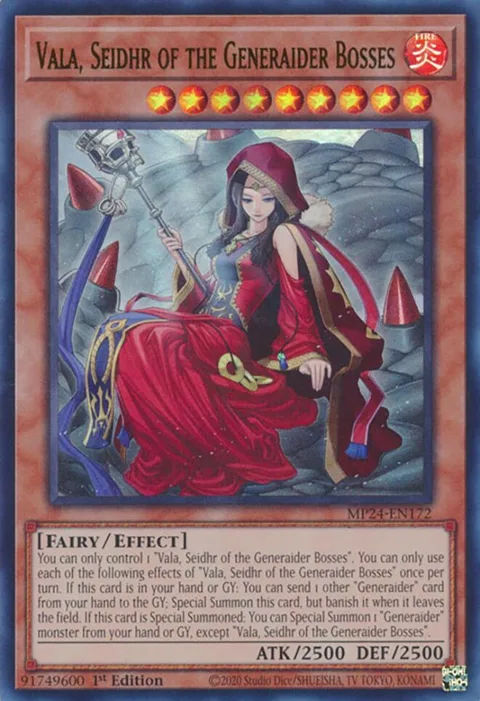 Vala, Seidhr of the Generaider Bosses MP24-EN172 Yu-Gi-Oh card from 25th Anniversary Tin: Dueling Mirrors