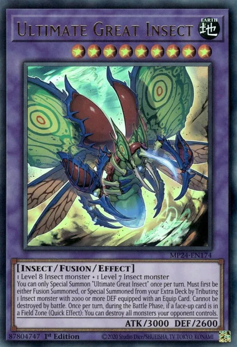Ultimate Great Insect MP24-EN174 Yu-Gi-Oh card from 25th Anniversary Tin: Dueling Mirrors