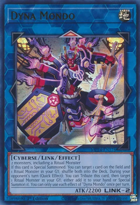 Dyna Mondo MP24-EN176 Yu-Gi-Oh card from 25th Anniversary Tin: Dueling Mirrors