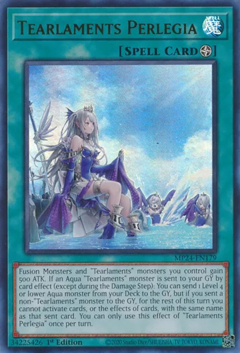 Tearlaments Perlegia MP24-EN179 Yu-Gi-Oh card from 25th Anniversary Tin: Dueling Mirrors