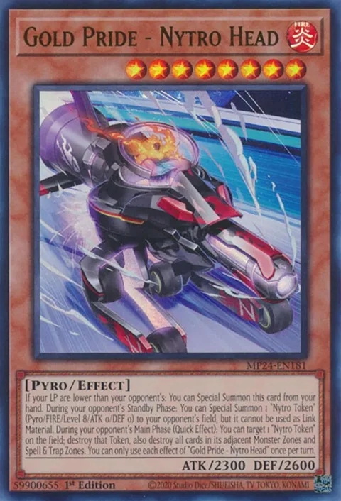Gold Pride - Nytro Head MP24-EN181 Yu-Gi-Oh card from 25th Anniversary Tin: Dueling Mirrors