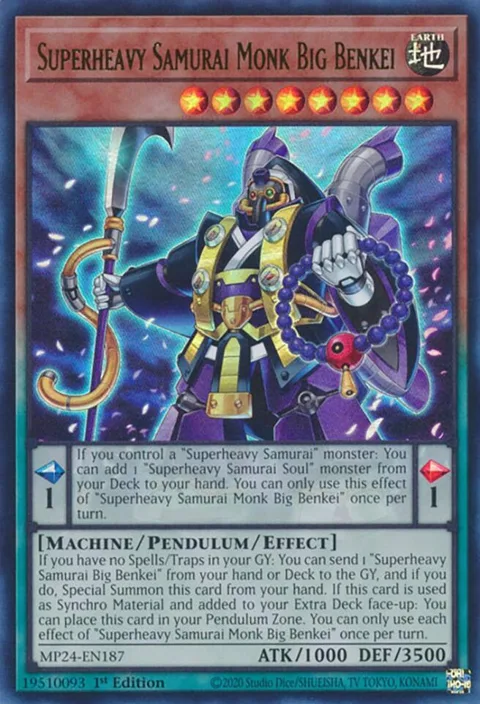 Superheavy Samurai Monk Big Benkei MP24-EN187 Yu-Gi-Oh card from 25th Anniversary Tin: Dueling Mirrors