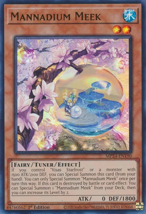 Mannadium Meek MP24-EN190 Yu-Gi-Oh card from 25th Anniversary Tin: Dueling Mirrors