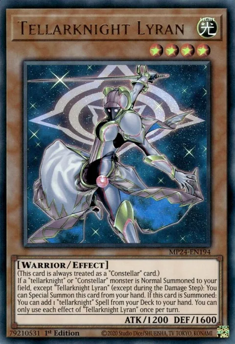 Tellarknight Lyran MP24-EN194 Yu-Gi-Oh card from 25th Anniversary Tin: Dueling Mirrors