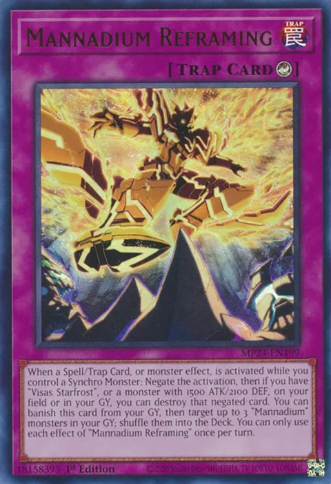 Mannadium Reframing MP24-EN199 Yu-Gi-Oh card from 25th Anniversary Tin: Dueling Mirrors
